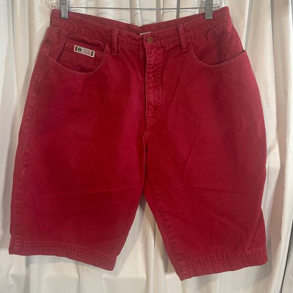 Vintage Cross Colour Red shorts Size 38 **FLAW** - Picture 2 of 11